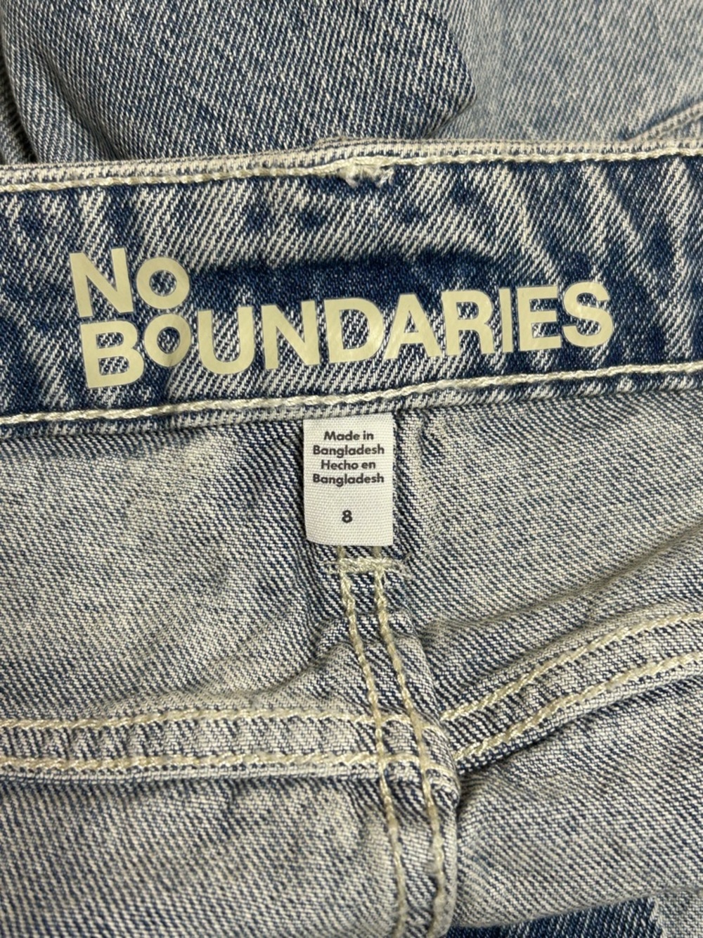 New! No Boundaries Side Bow Baggy Wide Leg Jeans Womens Size 8 - Picture 9 of 11